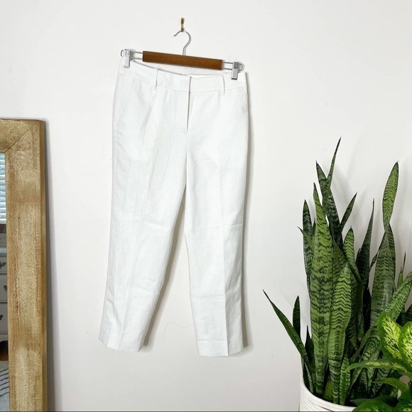 J. Crew Linen-cotton Holland pant in white 2P - Picture 2 of 7